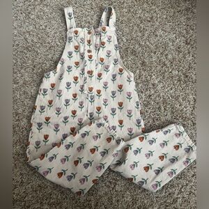 Zara floral overalls
